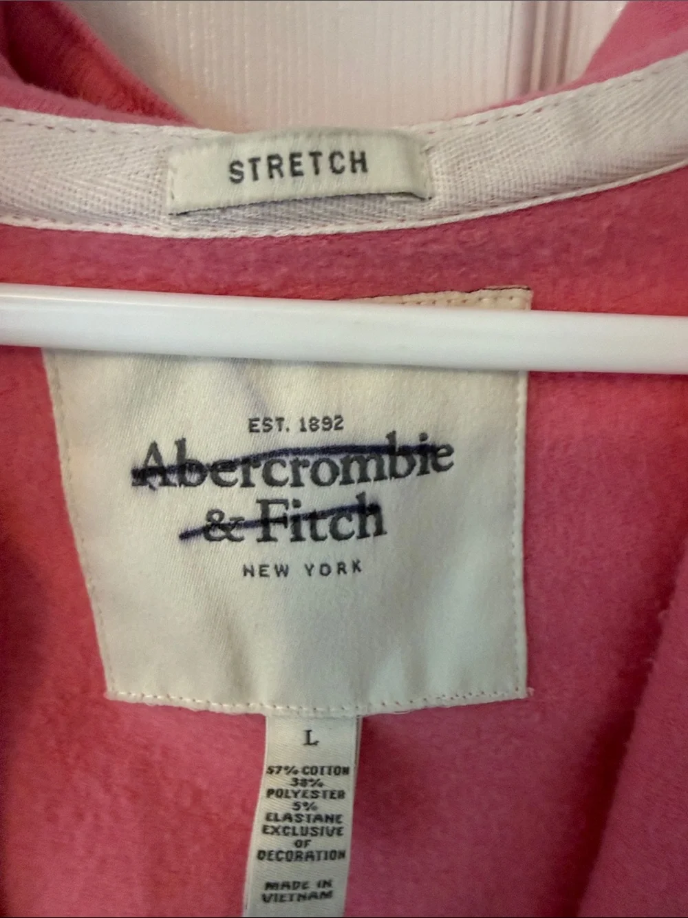 Abercrombie & Fitch Soft Pink Stretch Top with New York ADK mountains junior siz